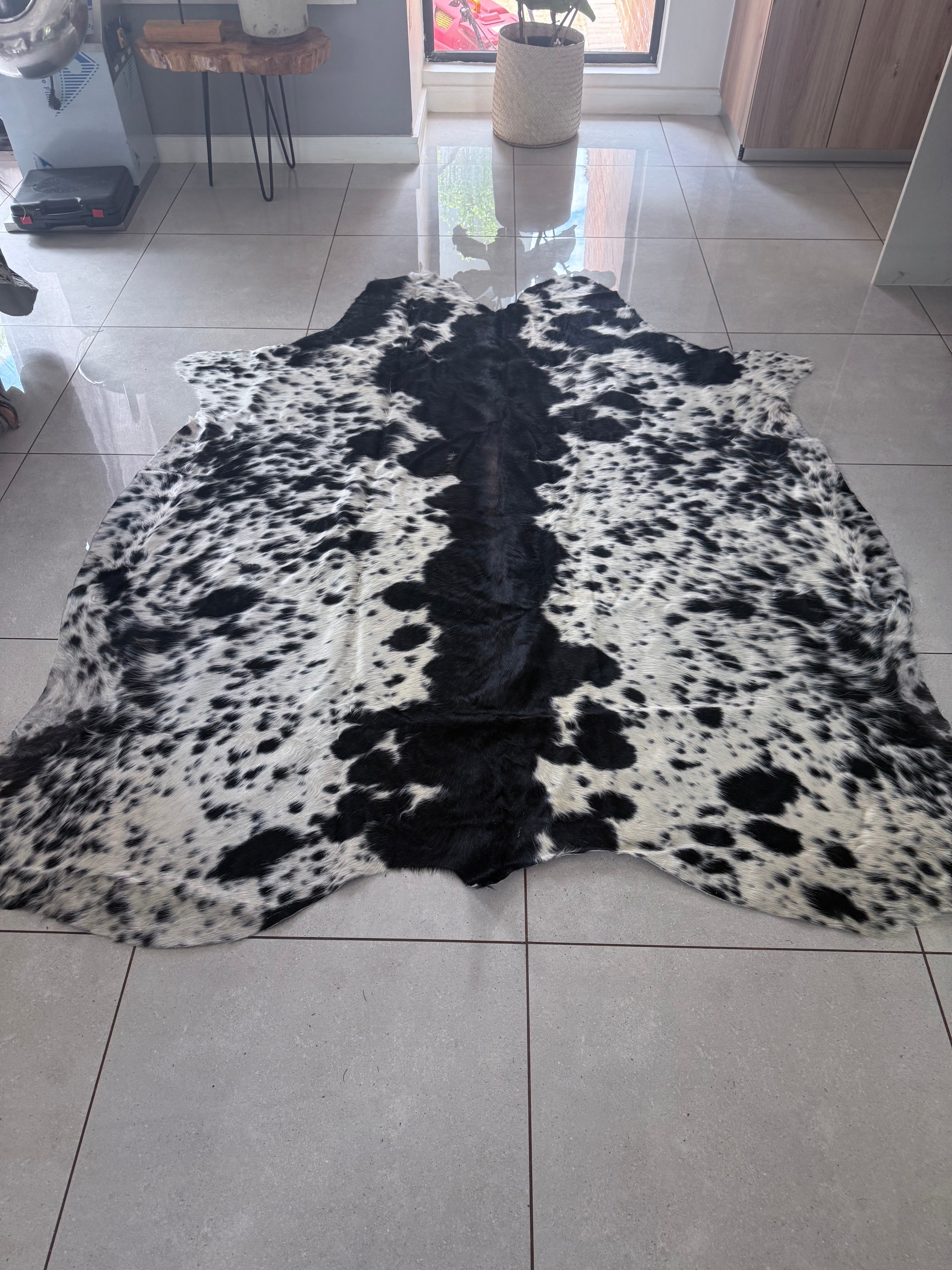 Nguni Hide B&W With dorsal line